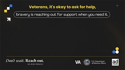 Grey background that reads "Bravery is reaching out for support when you need it." 