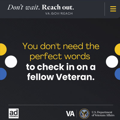 You don't need the perfect words to check in on a fellow Veteran.