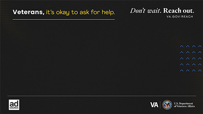 Grey background that reads "Suicide is preventable. We all play a role in helping to save Veteran lives."